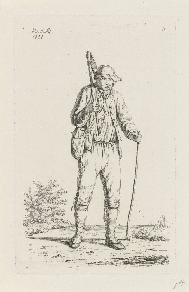 Agricultor das Ardenas com enxada
Camponeses e agricultores do Reino Unido dos Países Baixos (título da série) de Anthonie Willem Hendrik Nolthenius de Man