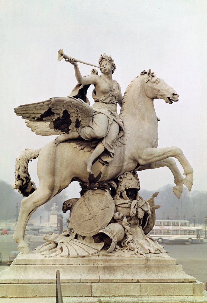 A Fama montando Pégaso («Le Cheval de Marly») 1699-1702 de Antoine Coysevox