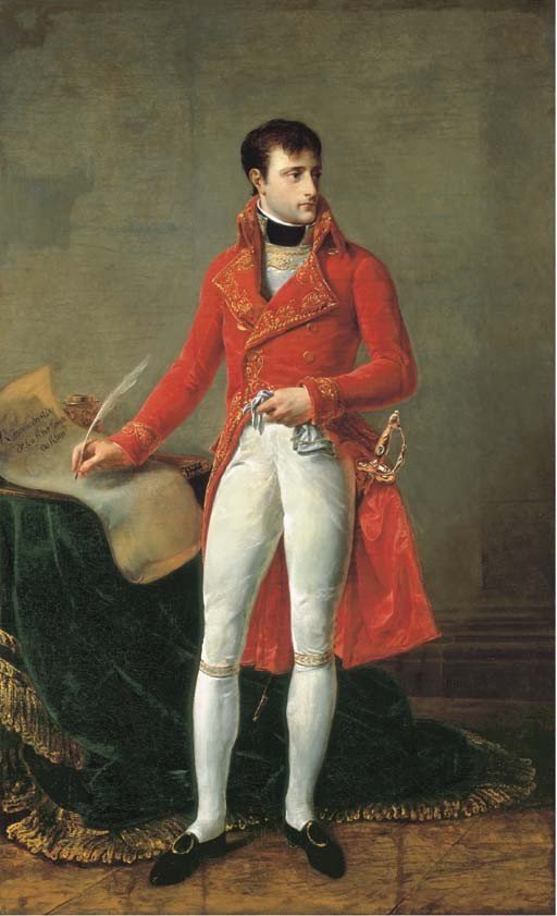 Retrato de Napoleão Bonaparte, completo, como Primeiro Cônsul de Antoine-Jean Gros