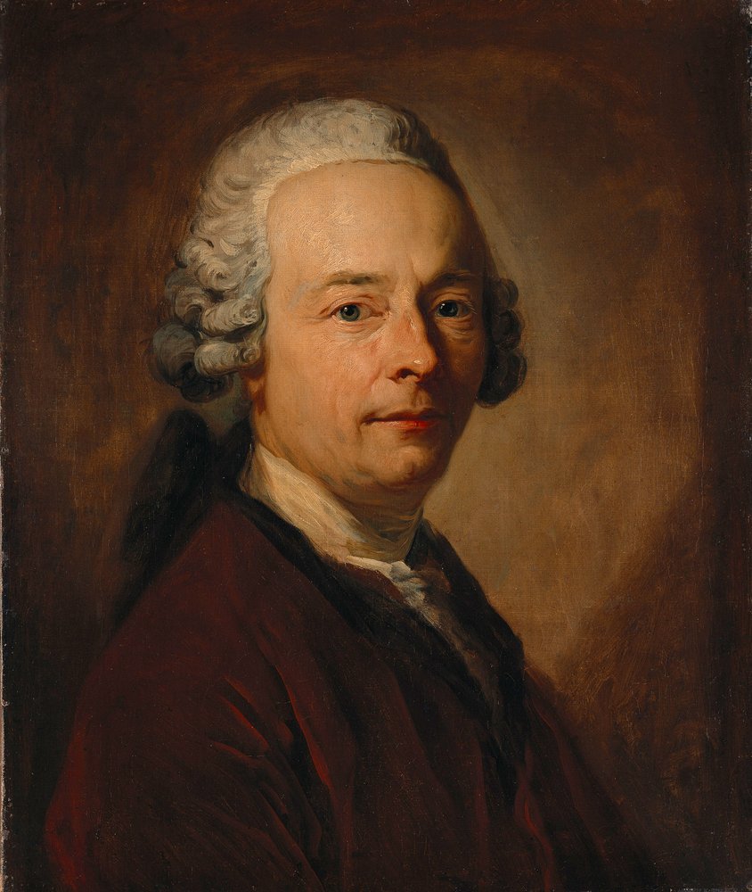 Retrato do poeta Karl Wilhelm Ramler de Anton Graff