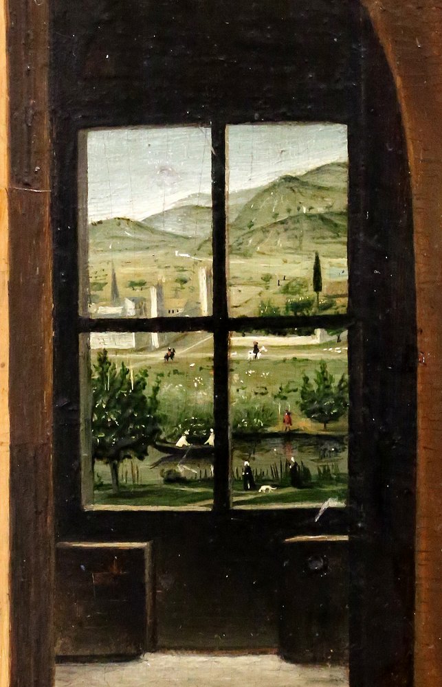 São Jerónimo no seu estudo, pormenor, c.1475 (óleo sobre painel) de Antonello da Messina