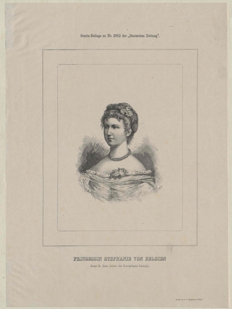 Princesa herdeira da Áustria Stephanie (impressão) de Artist Unknown