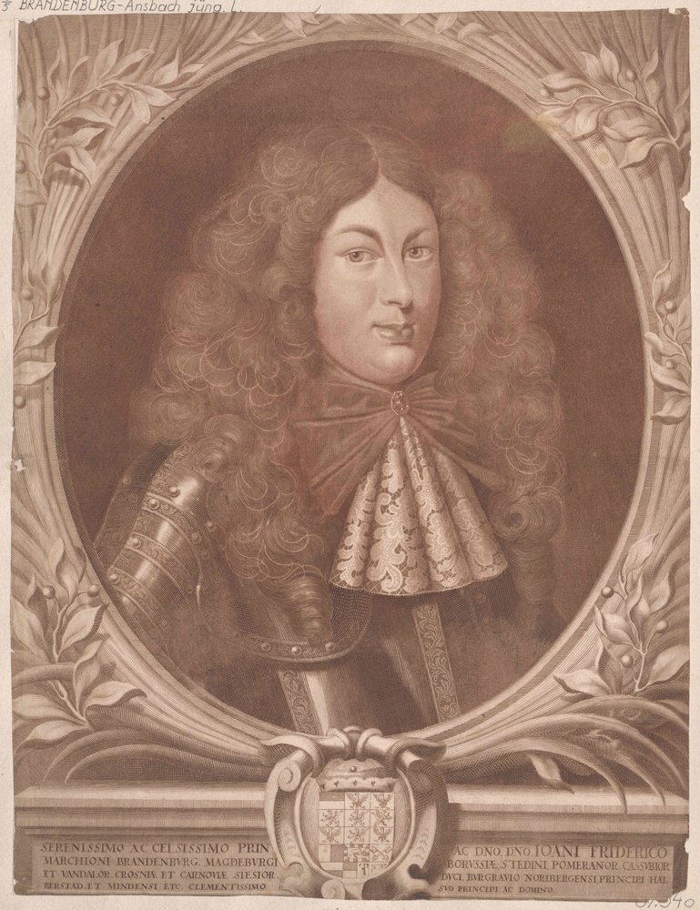 Marquês de Brandeburgo-Ansbach Johann Friedrich (impressão) de Artist Unknown