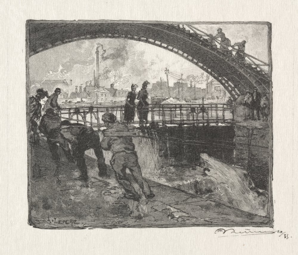 Eclusa do Canal St. Martin de Auguste Louis Lepère