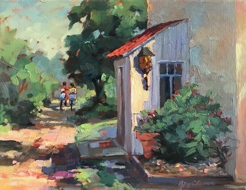 Cimmaron Novo México, c.1980-95 (óleo sobre tela) de Barbara Cleary