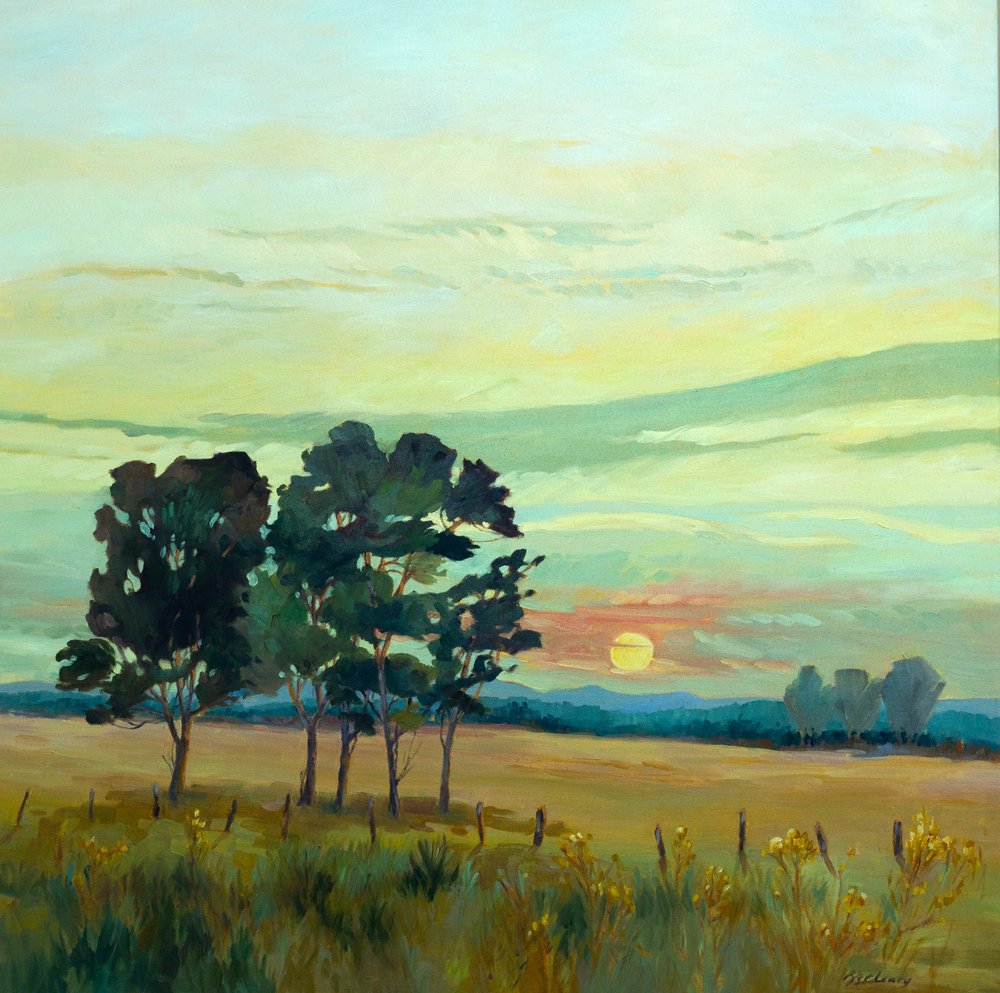 Nascer do sol, 2007 (óleo sobre tela) de Barbara Cleary