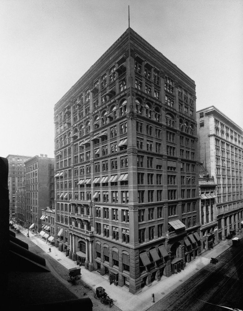 Home Insurance Building, Chicago, Illinois, EUA, c.1905 (foto a p/b) de Barnes and Crosby
