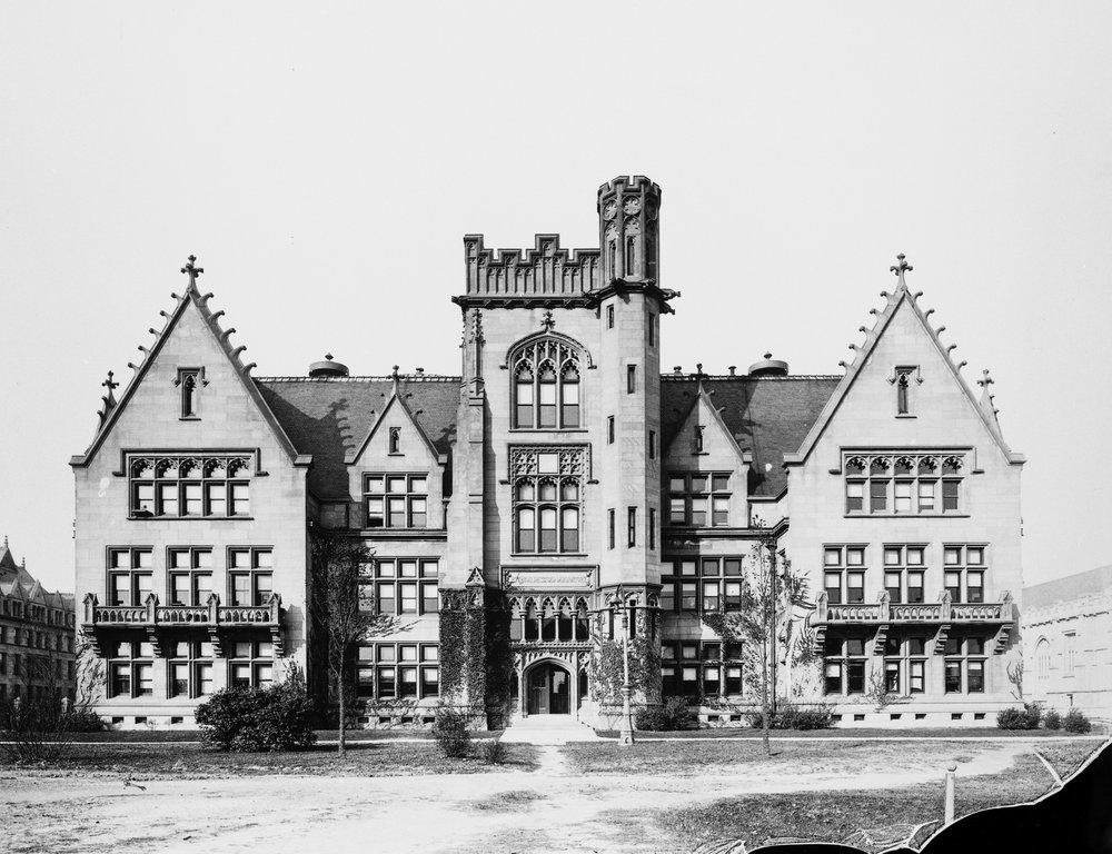 Ryerson Physical Laboratory at the University of Chicago, Chicago, Illinois, EUA, c.1900 (foto a p/b) de Barnes and Crosby