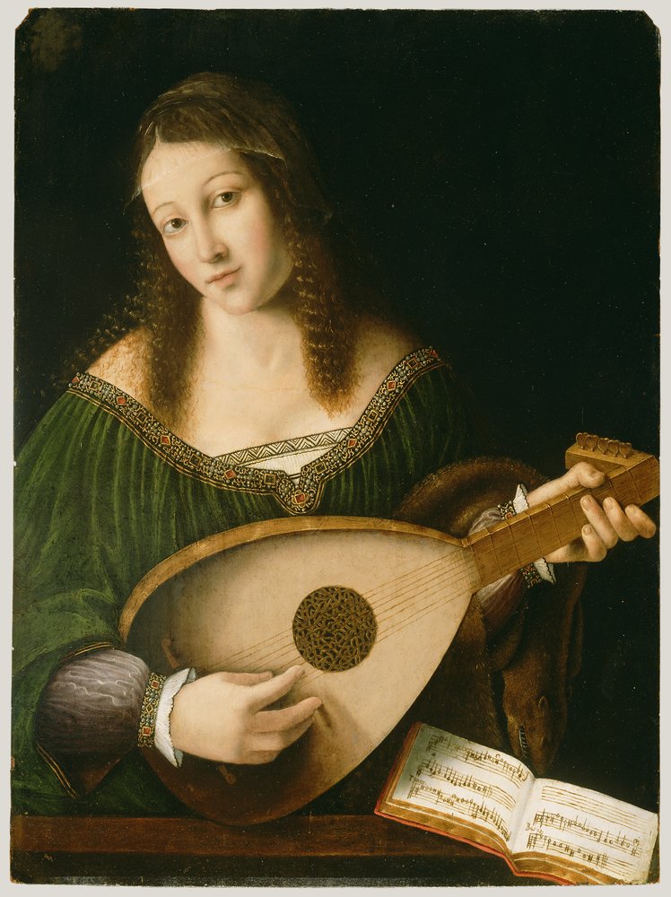 Dama a tocar alaúde, c. 1530 de Bartolomeo Veneto