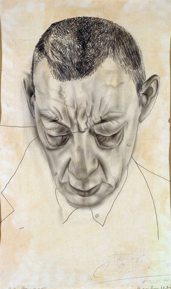 Retrato do compositor Sergei Rakhmaninov 1873-1943, 1930 de Boris Dmitrievich Grigoriev