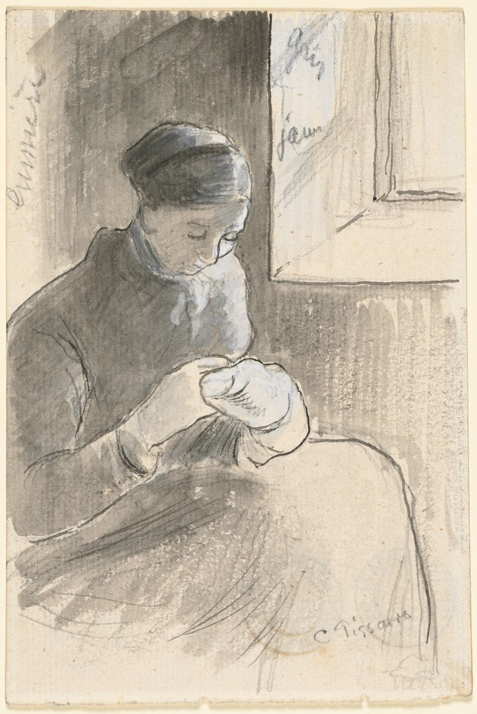 O Reparador, c. 1881 de Camille Jacob Pissarro