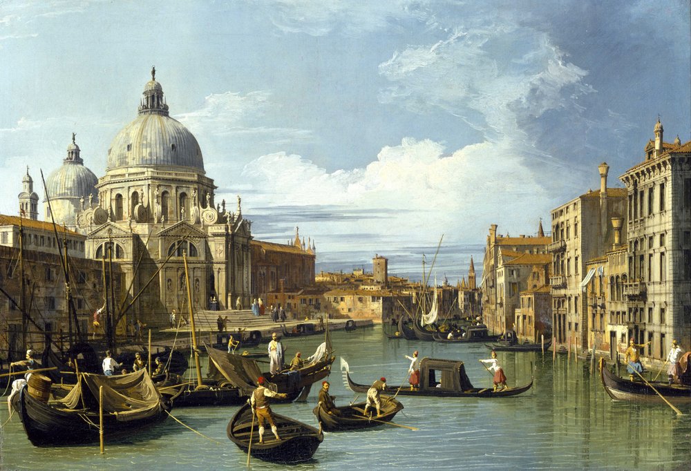 A entrada para o Grande Canal, Veneza, ca 1730 de Giovanni Antonio Canal