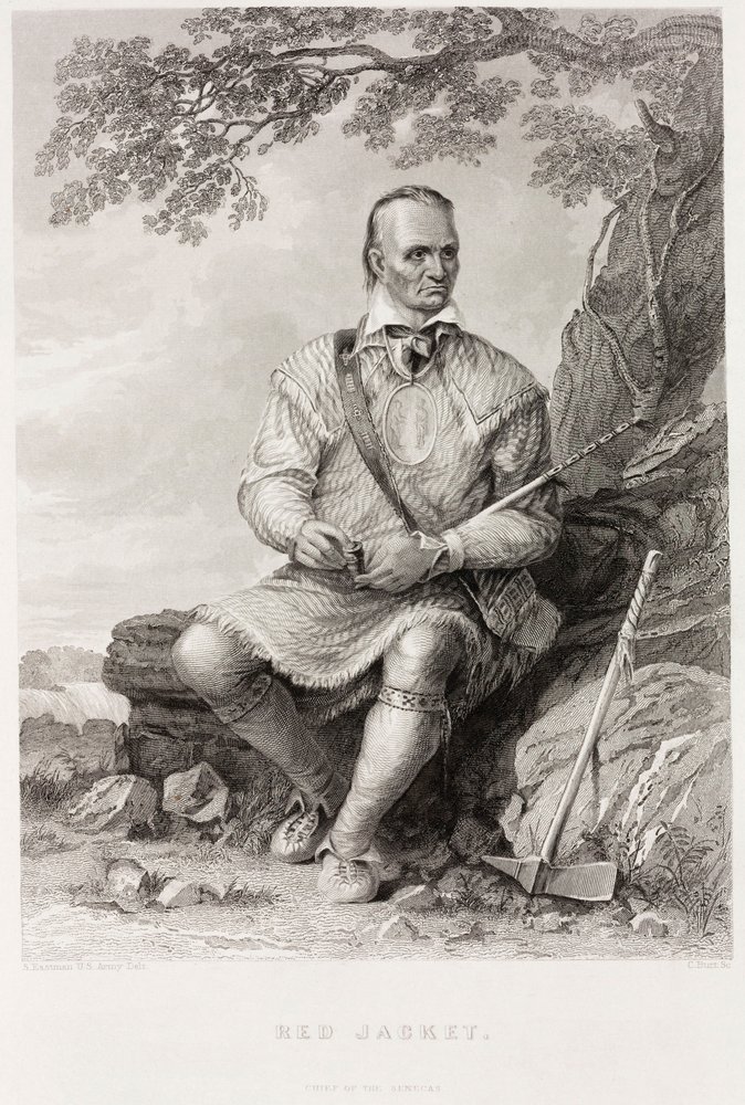 Jaqueta Vermelha, chefe Seneca de Captain Seth (after) Eastman