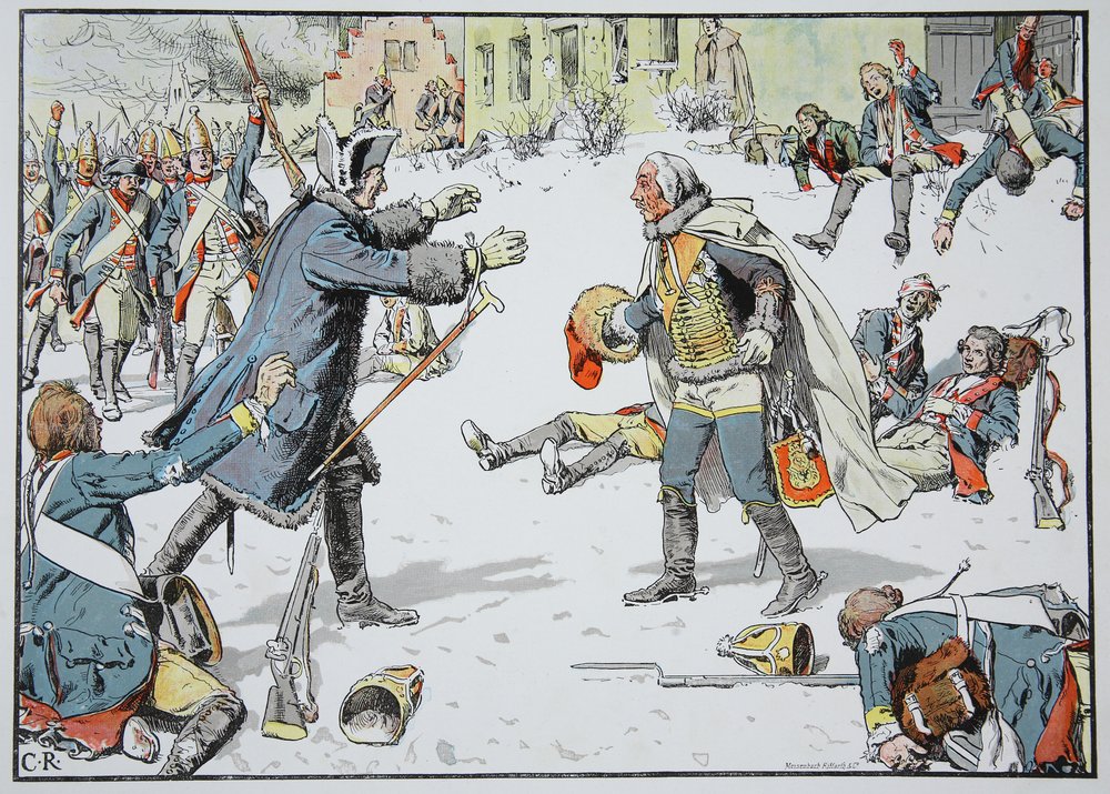 A manhã após a batalha de Torgau, 4 de novembro de 1760 de Carl Röchling
