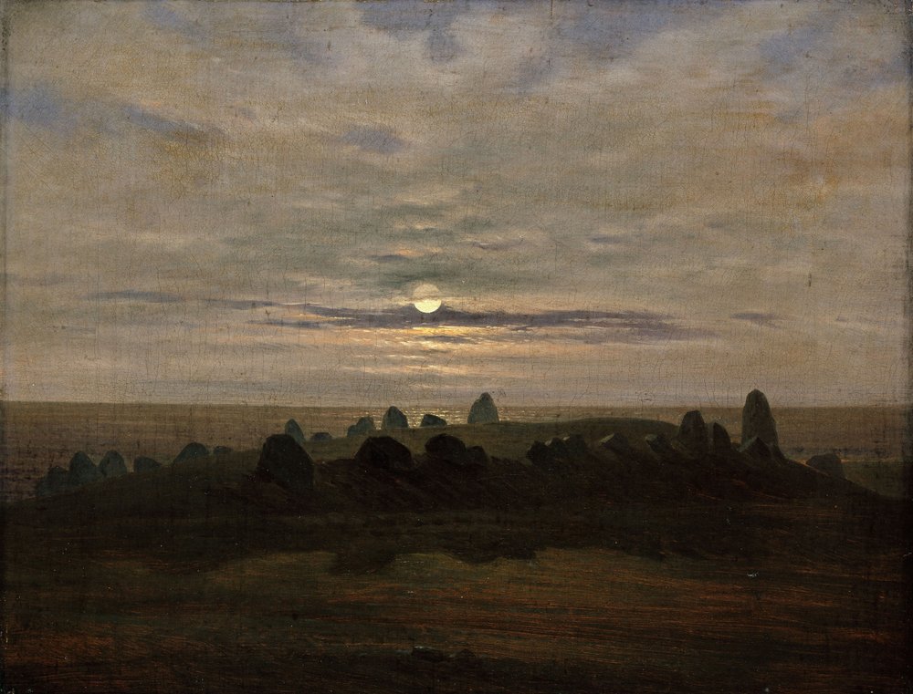 Fortificação da Idade da Pedra em Nobbin, ilha de Rügen de Carl Gustav Carus
