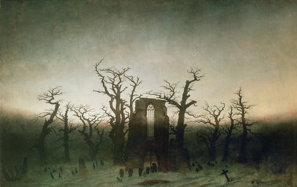 Abadia no carvalhal de Caspar David Friedrich