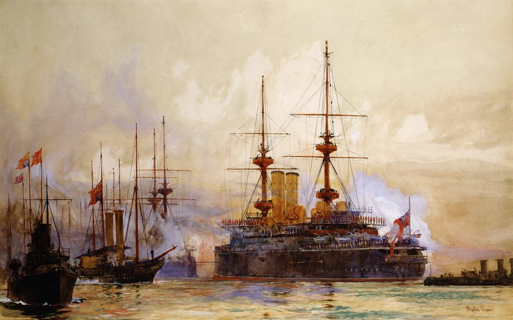 O cortejo fúnebre da rainha Vitória de Charles Edward Dixon