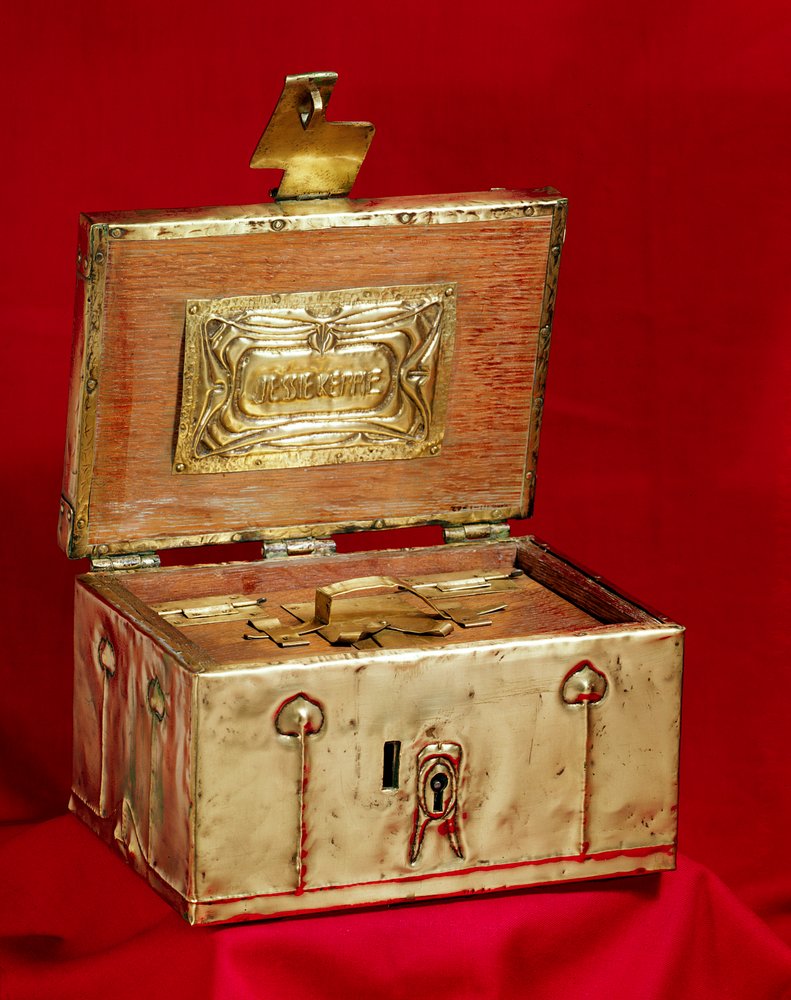 Caixa de joias, c.1900 (metal) de Charles Rennie Mackintosh