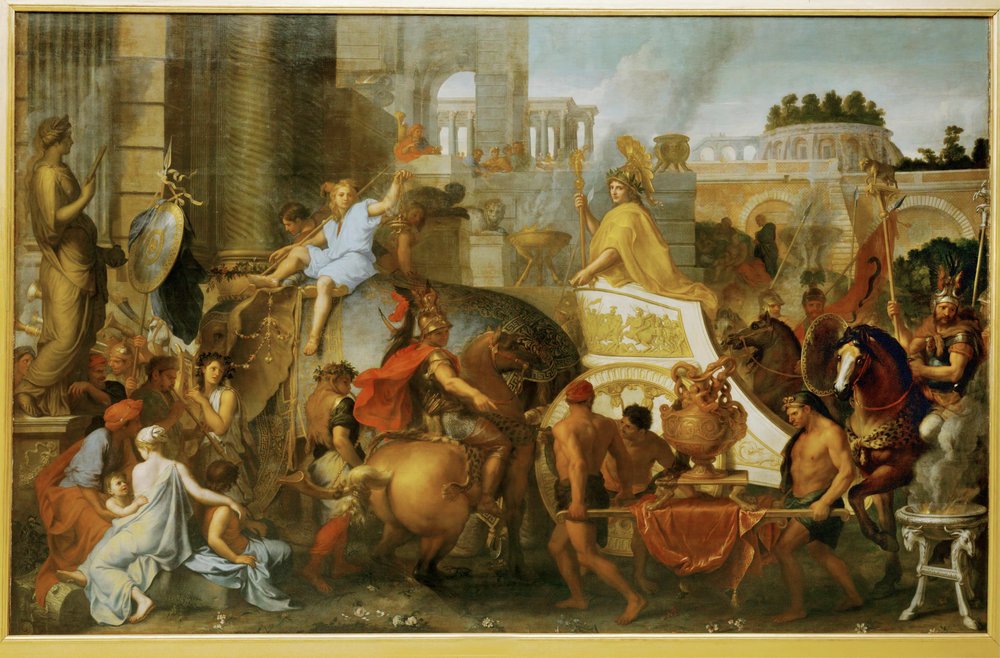 A entrada de Alexandre na Babilónia, ou o triunfo de Alexandre ... de Charles (attr. to) Le Brun