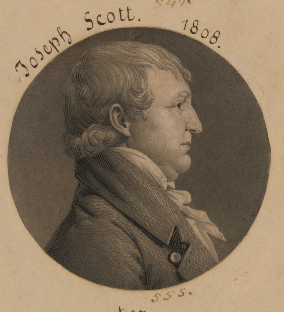Possivelmente Hubbard Taylor ou Joseph Scott de Charles Balthazar Julien Févret de Saint-Mémin