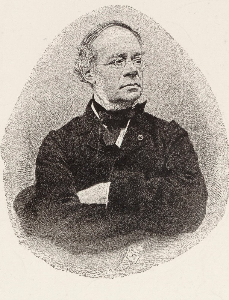 Retrato do compositor Jacques Fromental Halévy 1799-1862. de Charles-Jeremie Fuhr