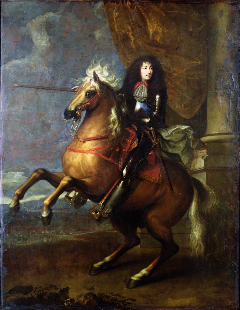 Retrato equestre de Luís XIV (1638-1715) c.1668 de Charles Le Brun