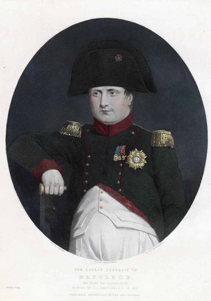 Retrato mais recente de Napoleão a bordo do Bellerophon - Eastlake, Sir Charles Lock (1793-1865) - 1815 - Gravura, aguarela - 29,5x22,4 - Colecção Privada de Charles Lock Eastlake