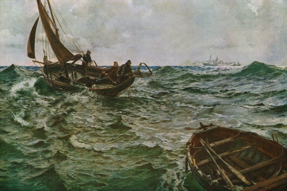 À deriva, c1890, c1930. de Charles Napier Hemy