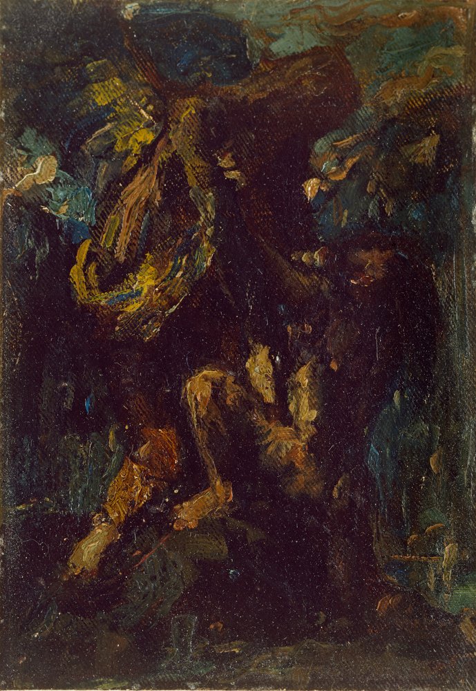 Jacob lutando com o anjo, século 19 de Charles S Ricketts