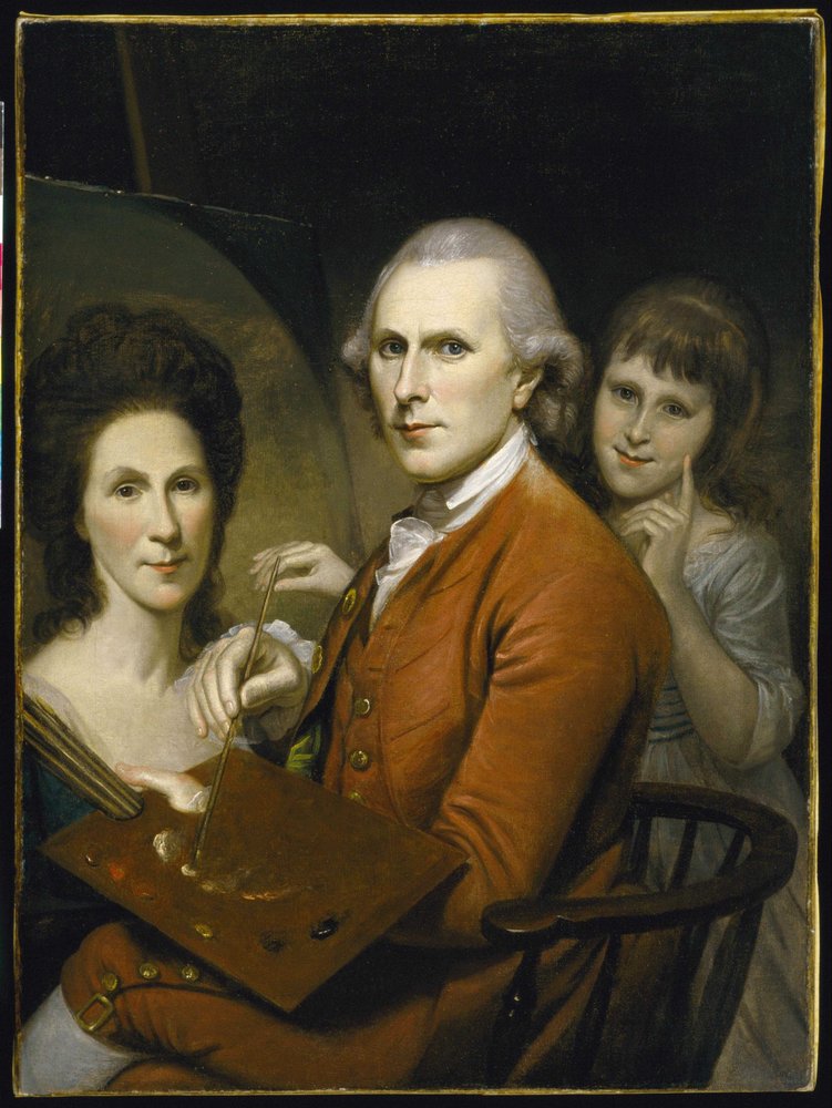 Autorretrato com Angélica e Retrato de Raquel de Charles Willson Peale