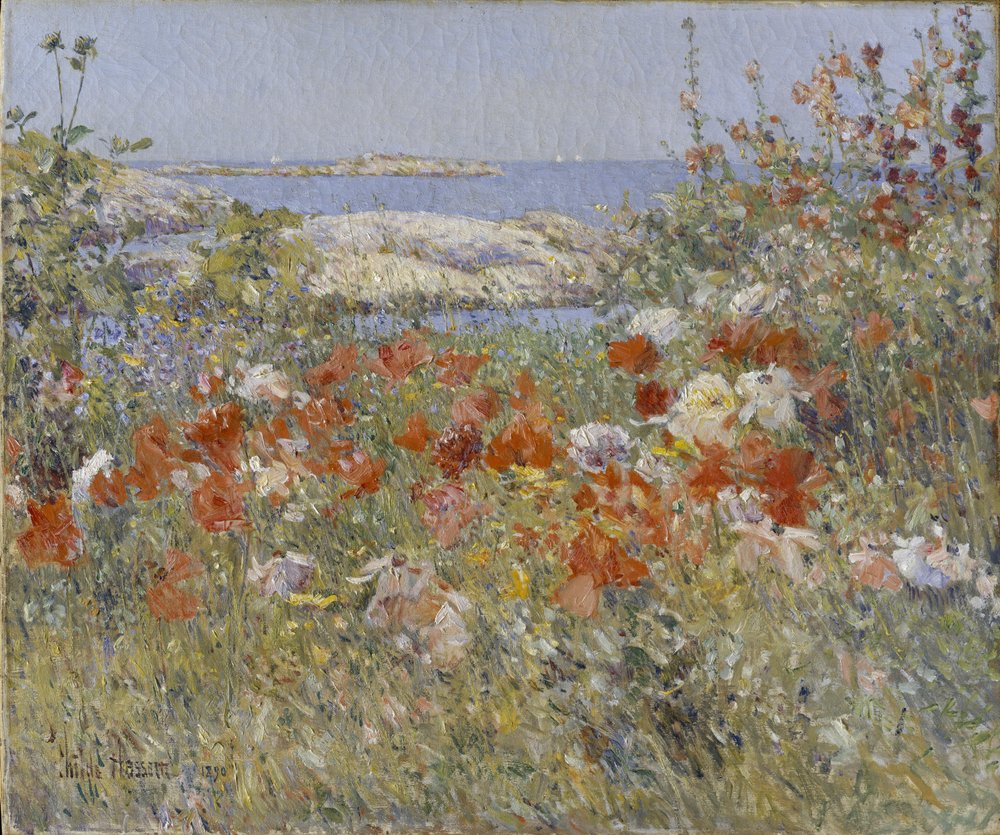 O jardim de Celia Thaxter, Isles of Shoals, Maine, 1890 de Childe Hassam