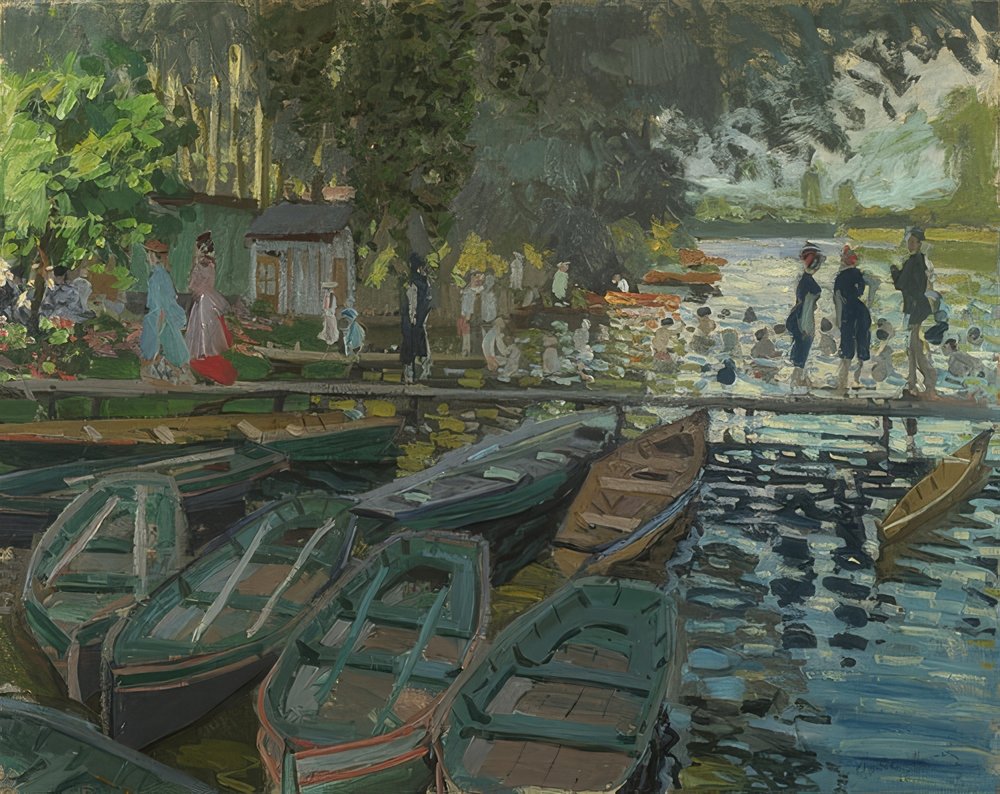 Banhistas em La Grenouillère, 1869 de Claude Monet