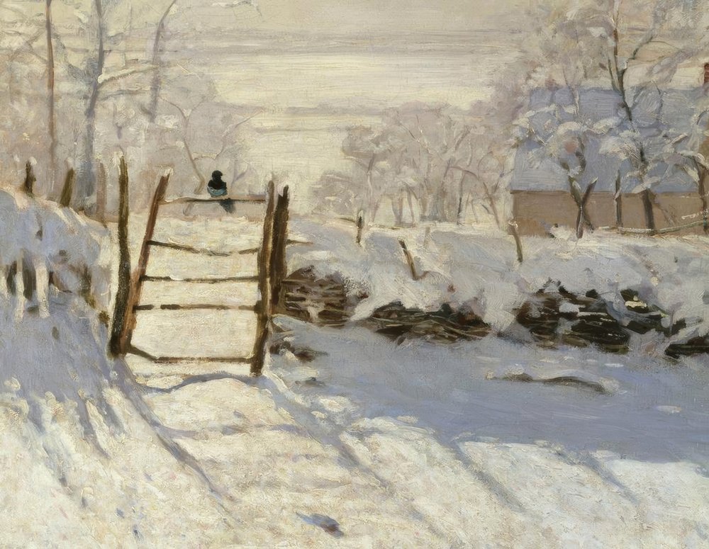 印象派　Claude Monet 【La Pie】　高級複製画 La pie (A pega) | Claude Monet | Impressão de arte