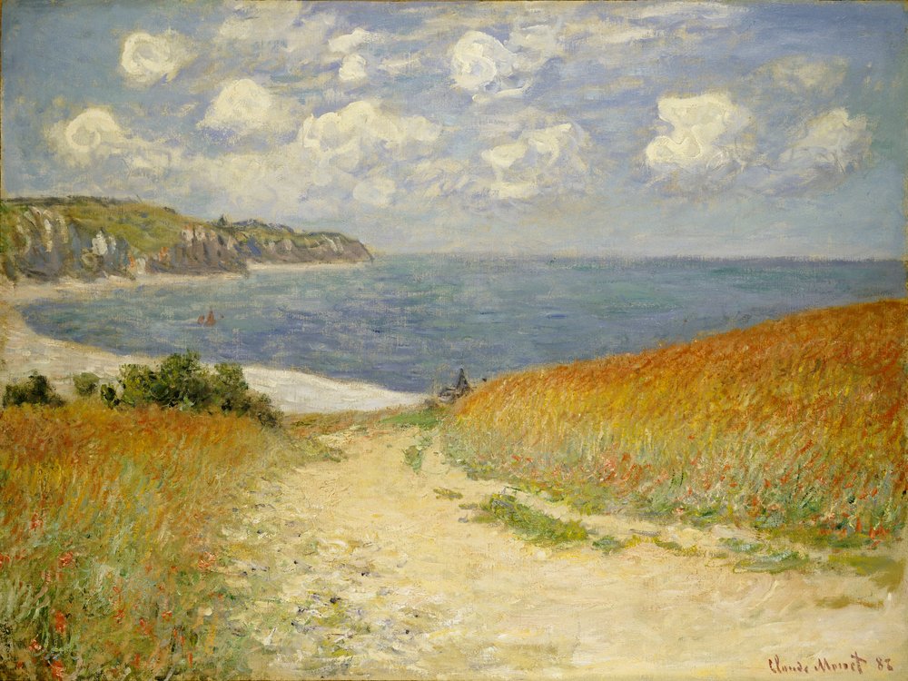 Caminho no trigo em Pourville, 1882 de Claude Monet