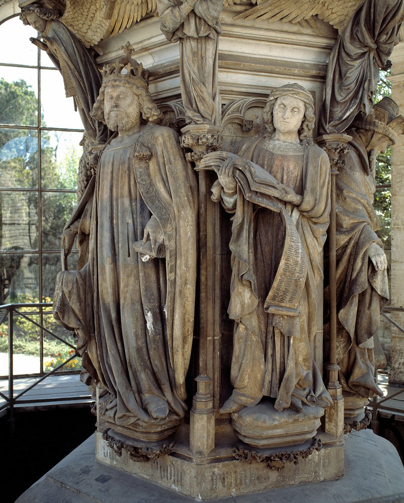 David et Jeremiah. A base do Poço de Moisés (escultura) de Claus Sluter