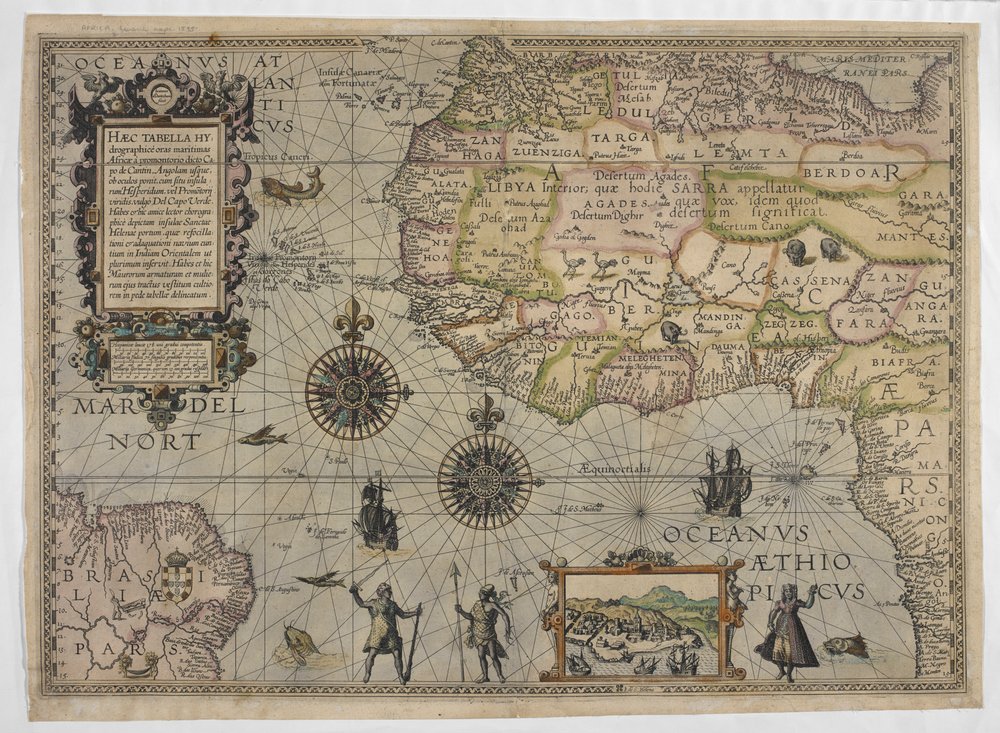 Um mapa de África do século XVI. de Cornelis Claesz