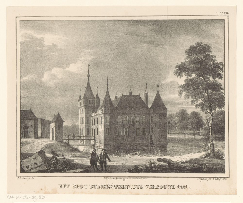 Castelo de Bulgersteyn O castelo Bulgersteijn, tão renovado em 1261 (título no objeto) de Cornelis Gerrit Verburgh
