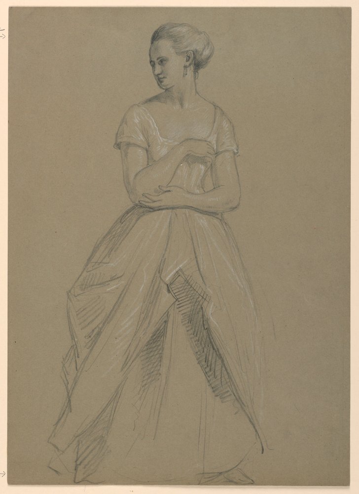 Estudo da Sra. Bingham para "The Republican Court" (Dia de Recepção de Lady Washington) de Daniel Huntington