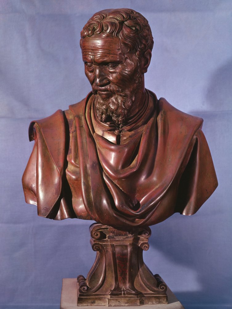Busto de Michelangelo Buonarroti (1475-1564) (bronze) de Daniele da Volterra