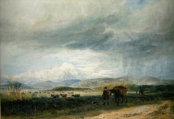 Ludwea Meadows (aguarela sobre papel) de David Cox