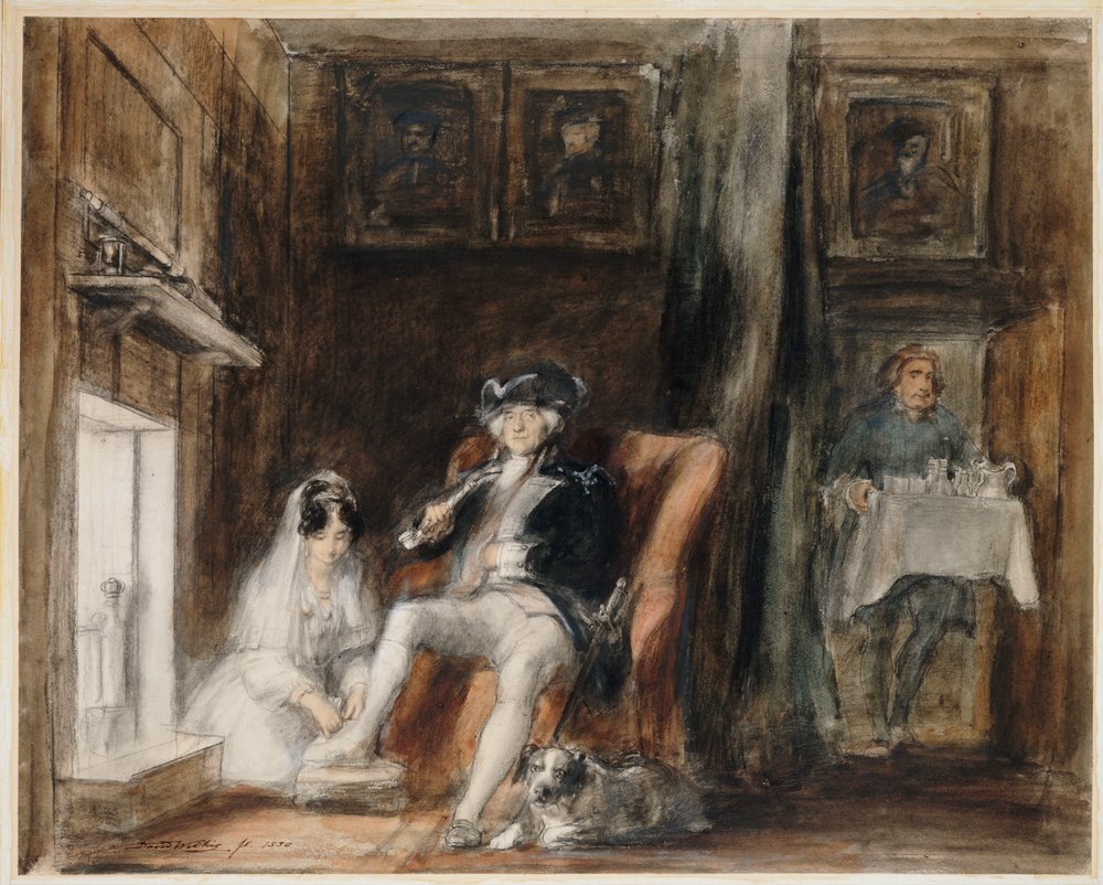 O comodoro deficiente em sua aposentadoria no Greenwich Hospital, 1830 de David Wilkie