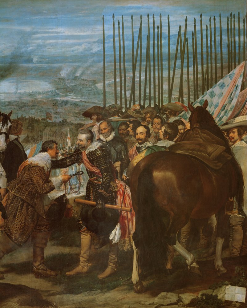 A rendição de Breda, 1625, c.1635 óleo sobre tela detalhe de 30730 de Diego Velázquez