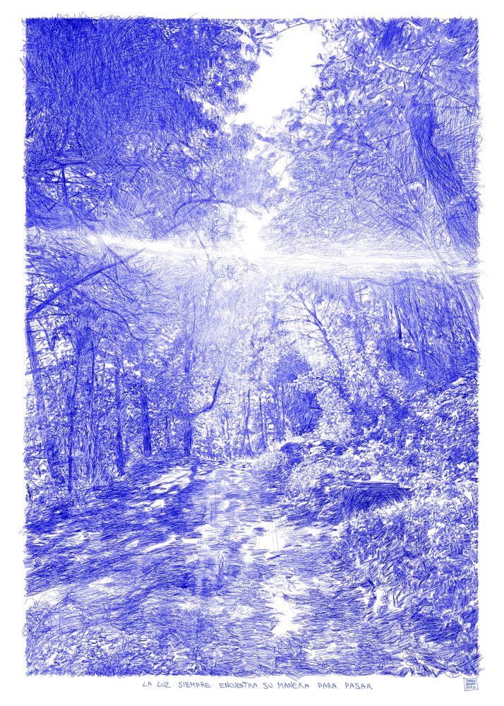 A luz encontra-se, 2023 (trabalho artístico digital feito no iPad) de Diego Beyro