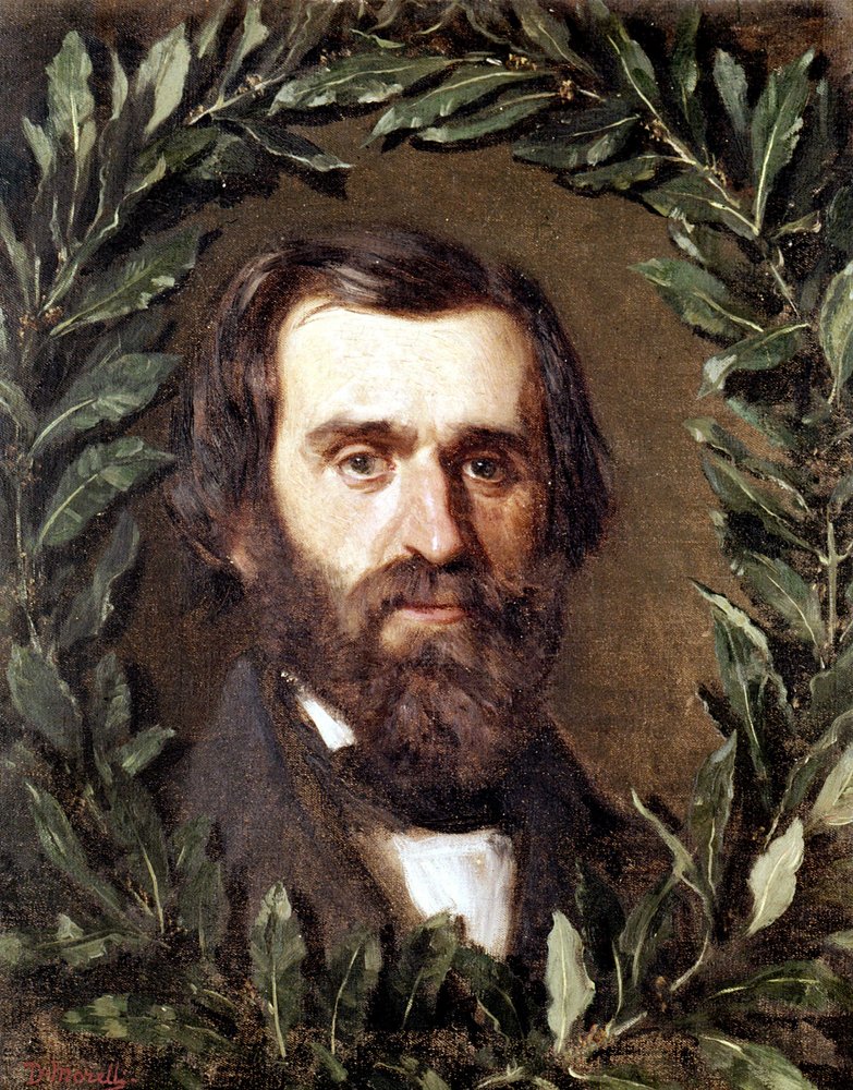 Retrato do compositor italiano Giuseppe Verdi (1813 - 1901). Pintura de Morelli. de Domenico Morelli