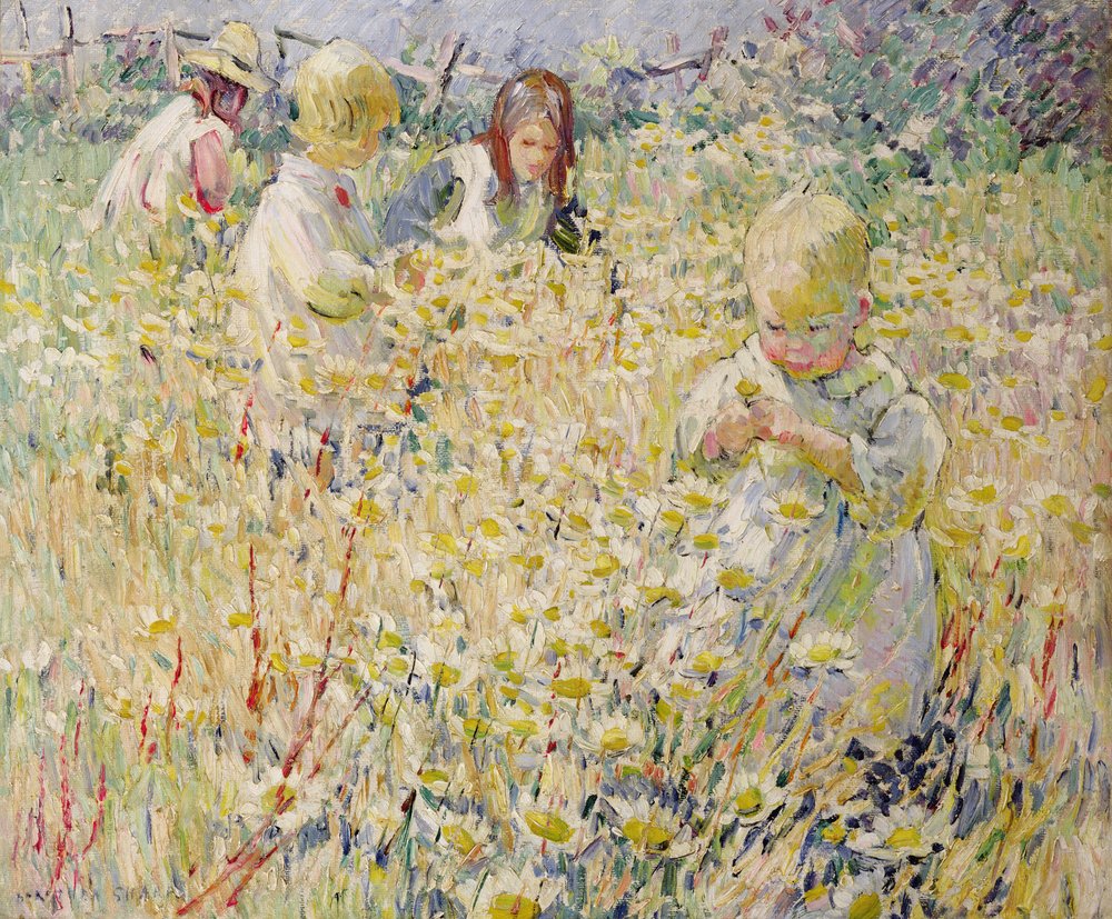 Entre as Margaridas (óleo sobre tela) de Dorothea Sharp