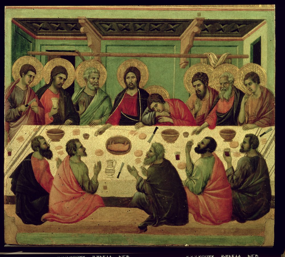 A Última Ceia, do retábulo da Paixão de Duccio di Buoninsegna
