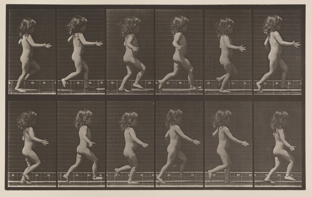 Placa Número 469. Criança, correndo, 1887 (collotype) de Eadweard Muybridge