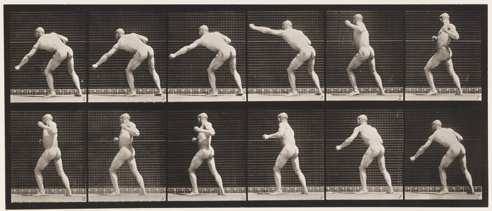 Placa 343. Dando um soco (mão esquerda) de Eadweard Muybridge