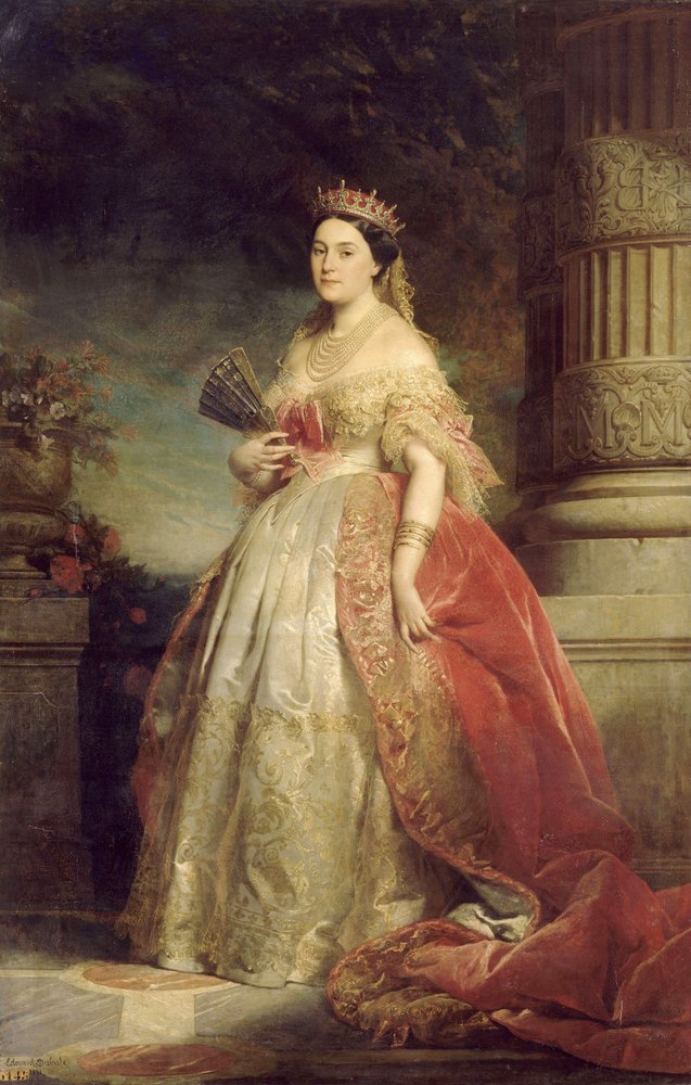 Retrato da imperatriz Eugénie de Edouard Louis Dubufe