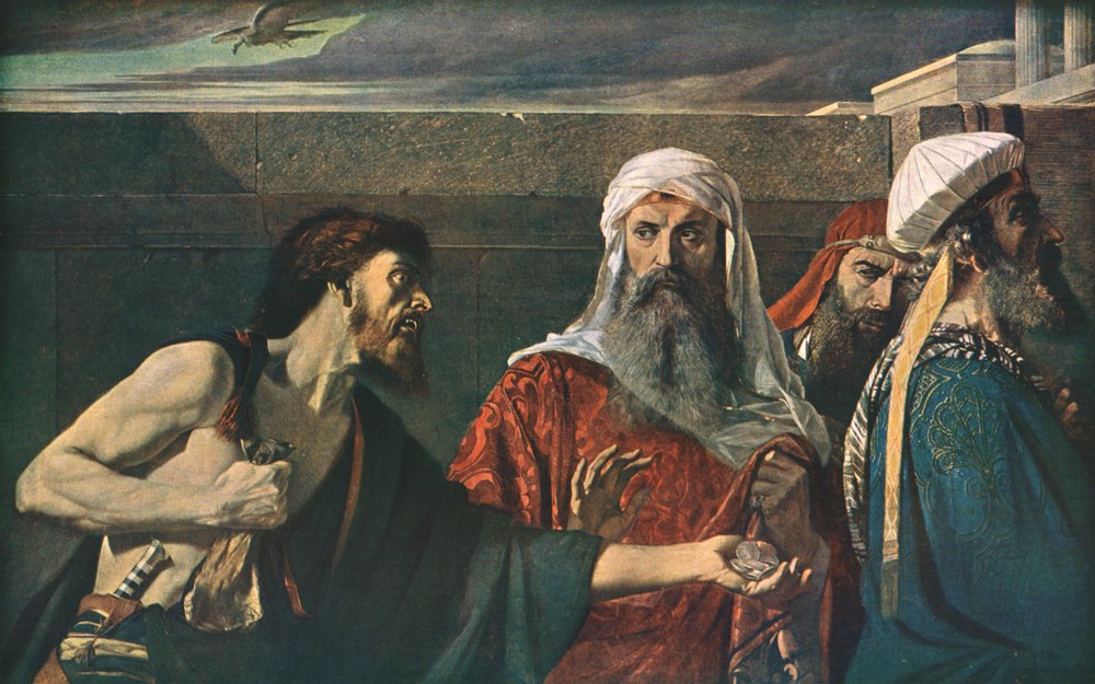 O Remorso de Judas, 1866, c1930. de Edward Armitage